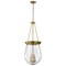 Nuvo Boliver 3-Light Pendant 14 in. Vintage Brass Clear Seeded Glass 60/7804 - alternate 1